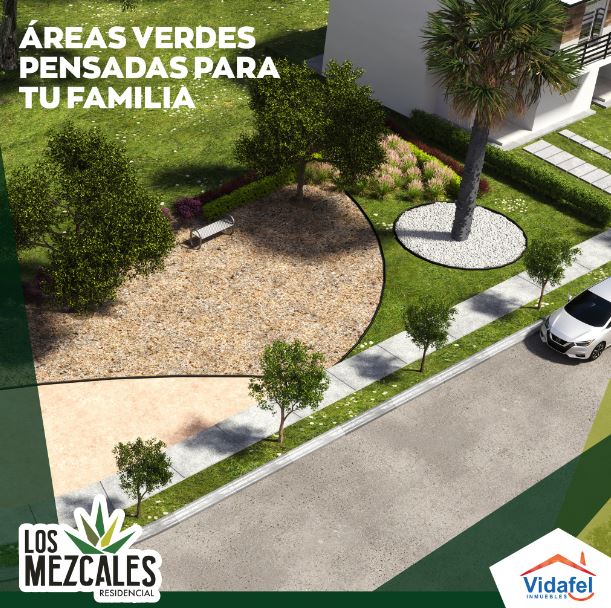 foto de casas en venta areas verdes en Mezcales sector Norte contructora Vidafel en culiacan sinaloa